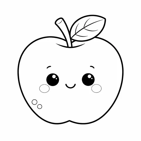 Big Apple, printable black and white coloring page